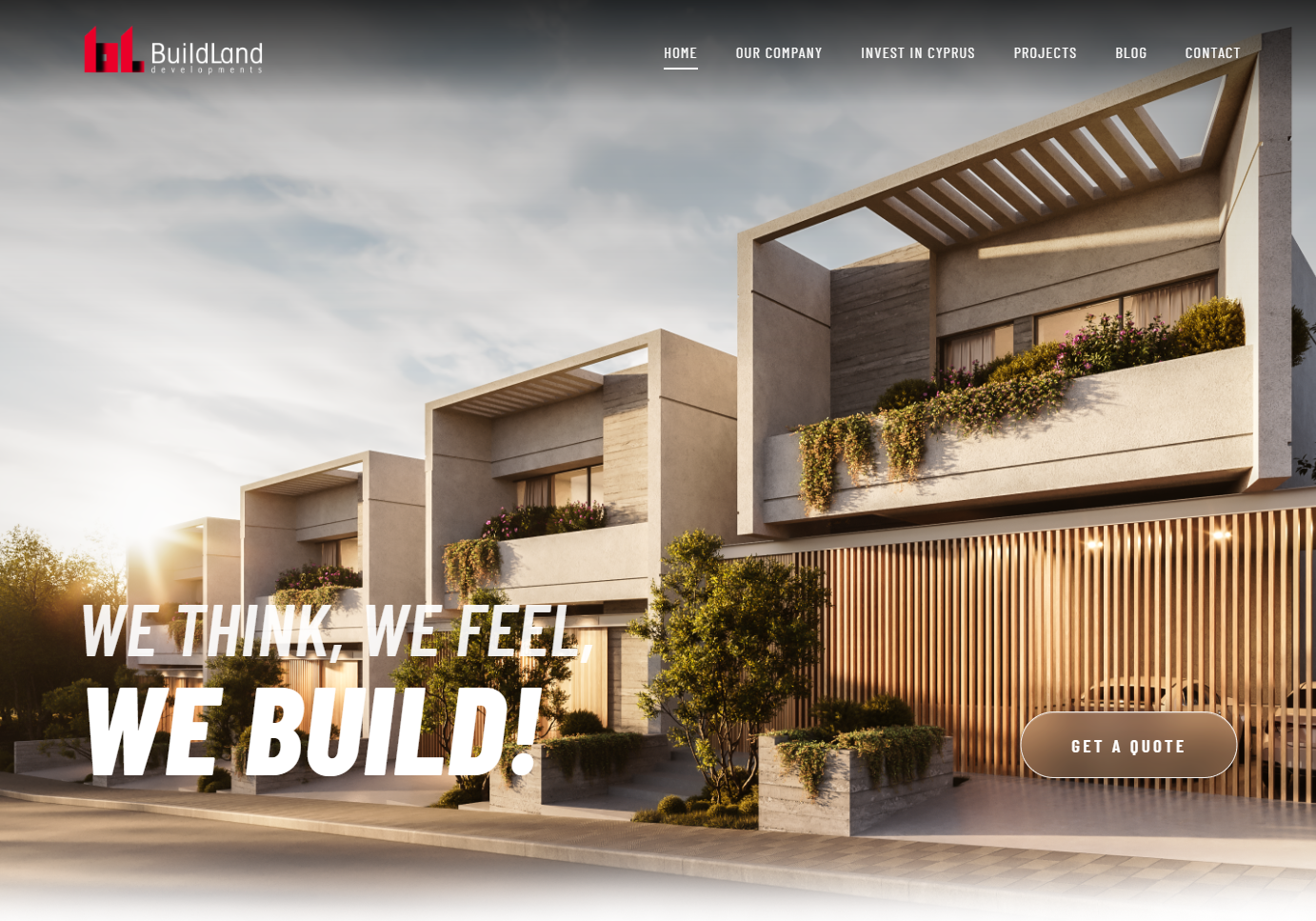 Buildland website redesign on iPad